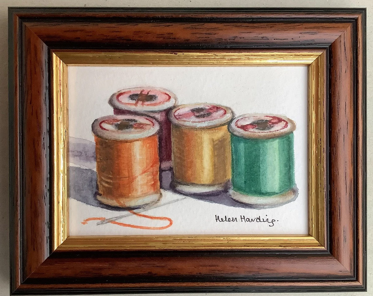 painting of cotton reels